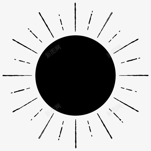 太阳光自然图标svg_新图网 https://ixintu.com 光 太阳 自然