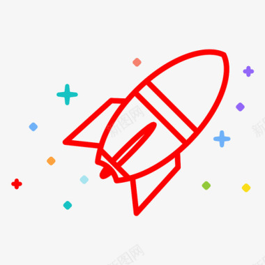 火箭飞行太空图标图标