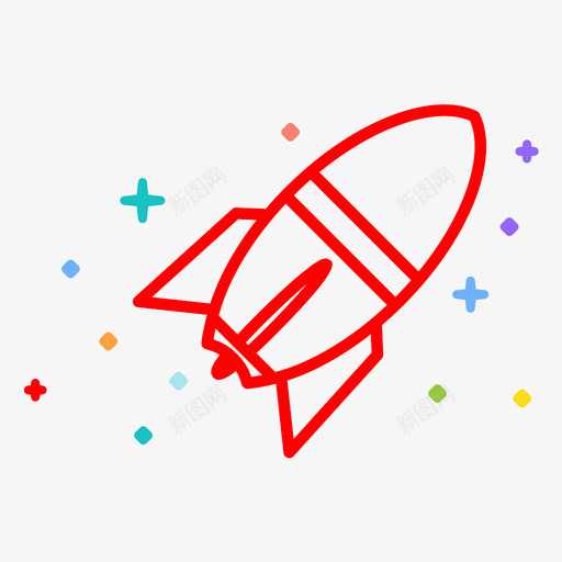 火箭飞行太空图标svg_新图网 https://ixintu.com 太空 旅行 星星 火箭 飞行