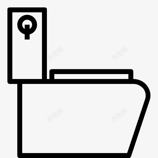 抽水马桶浴室插头图标svg_新图网 https://ixintu.com 家具 抽水马桶 插头 浴室