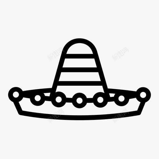 帽子衣服墨西哥人图标svg_新图网 https://ixintu.com 墨西哥人 墨西哥人的帽子 大礼帽 帽子 衣服