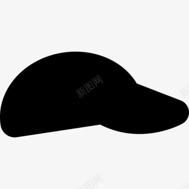 轮廓黑色帽子时尚运动偶像图标图标