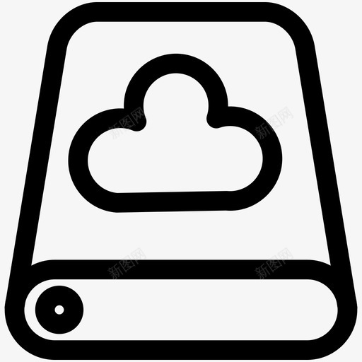 云数据驱动器图标svg_新图网 https://ixintu.com 云 同步 存储 数据 数据库 驱动器