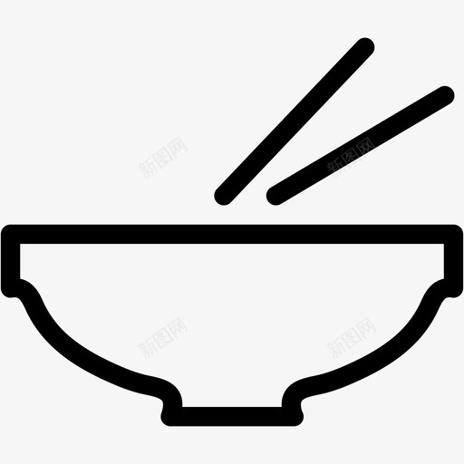 面条碗筷子图标svg_新图网 https://ixintu.com 碗 碗logo 筷子 面条 食品饮料 食物