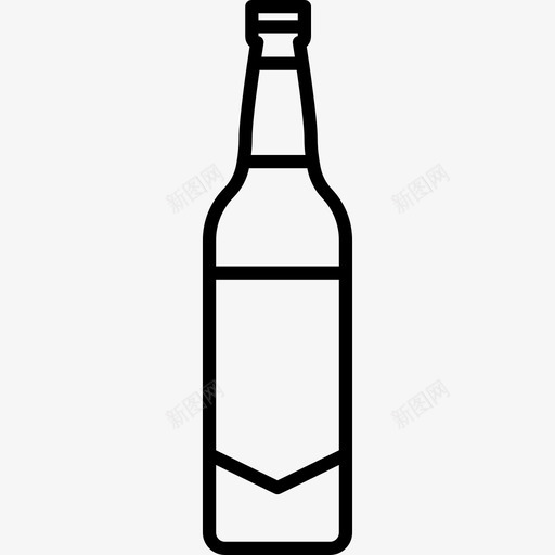 一瓶啤酒饮料和食物边界颜色图标svg_新图网 https://ixintu.com 一瓶啤酒 边界颜色 饮料和食物