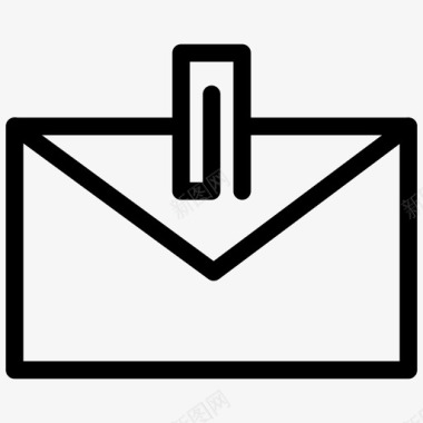 邮件附件电子邮件信封图标图标