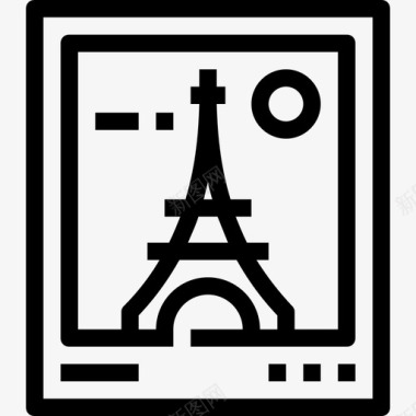 地标照片埃菲尔铁塔旅游图标图标