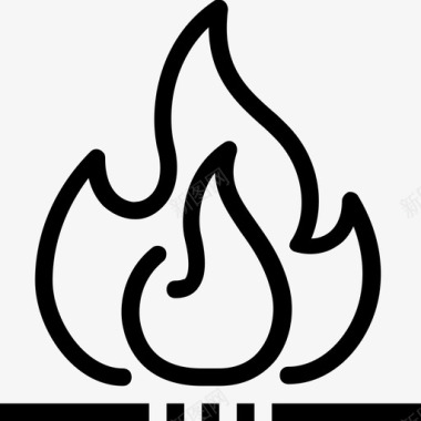 矿物燃料燃烧火灾图标图标