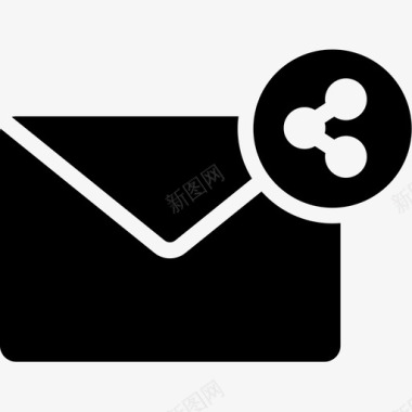 共享电子邮件信封信件图标图标