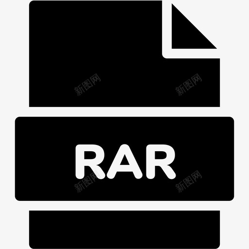 rar文件扩展名格式图标svg_新图网 https://ixintu.com rar文件 扩展名 文件格式vol3glyph 格式 类型