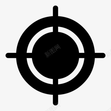 目标圆圈十字线图标图标