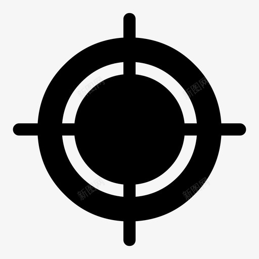 目标圆圈十字线图标svg_新图网 https://ixintu.com 十字线 圆圈 基本图标4 目标