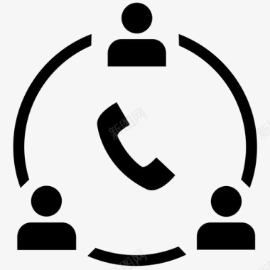 集体通话会议电话图标图标