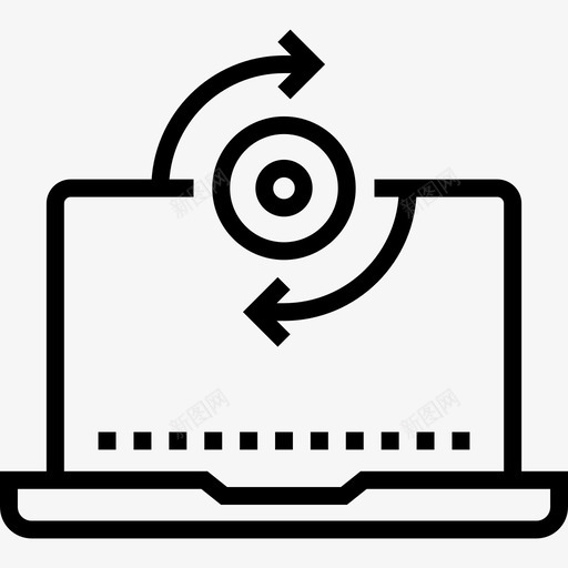 系统更新数据笔记本电脑图标svg_新图网 https://ixintu.com 同步 数据 数据管理 笔记本电脑 系统更新