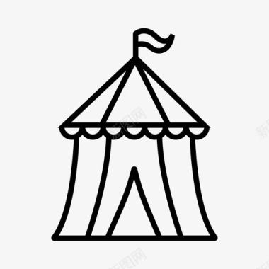 马戏团帐篷嘉年华嘉年华帐篷图标图标