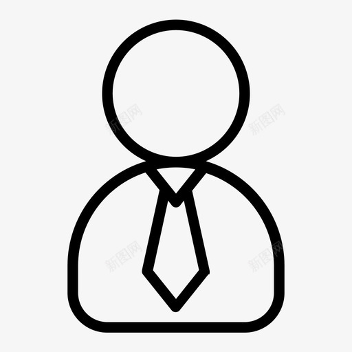 商务人士商人个人资料图标svg_新图网 https://ixintu.com 个人资料 商人 商务人士 用户 领带
