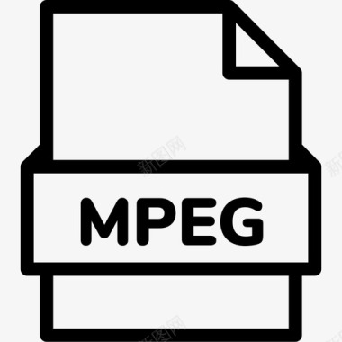 mpeg文件扩展名格式图标图标