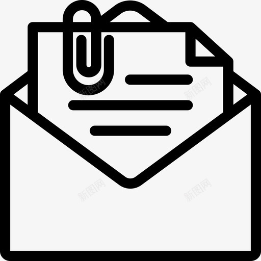 附件电子邮件信封图标svg_新图网 https://ixintu.com 信件 信封 电子邮件 电子邮件线路 邮箱 附件