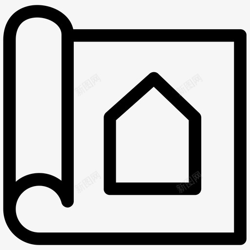 项目蓝图图标svg_新图网 https://ixintu.com 策略 草案 蓝图 计划 设计 项目