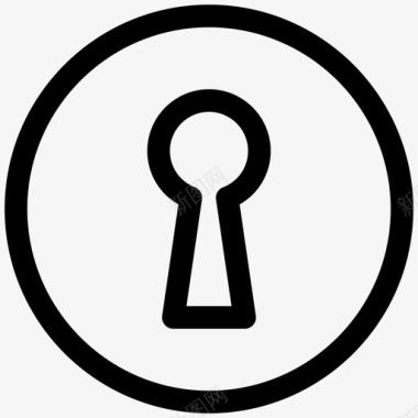 钥匙孔密码安全图标图标