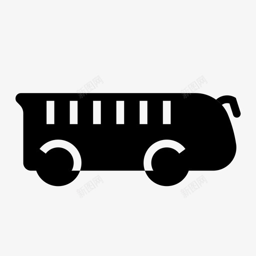 公共汽车交通运输图标svg_新图网 https://ixintu.com 交通 公共汽车 车辆 运输 黑暗的车辆