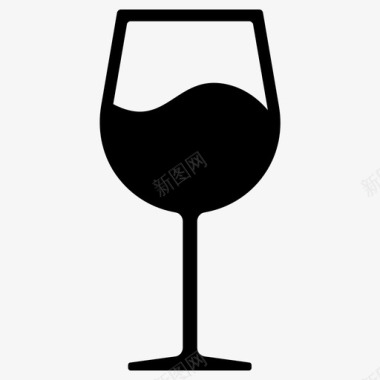 酒红葡萄酒酒杯图标图标