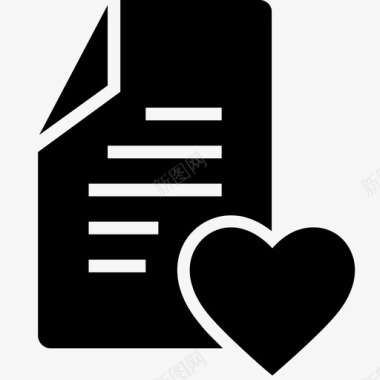 文件文档心脏图标图标