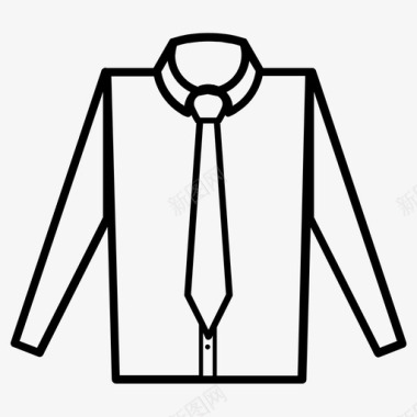衬衫领带银行商业图标图标