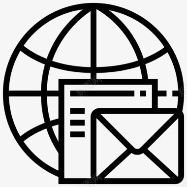 邮件地球信件图标图标