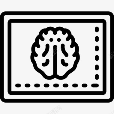 脑扫描监视器x光医学图标图标