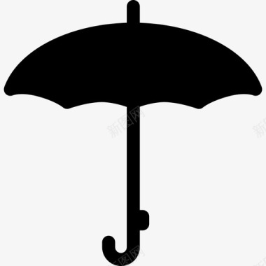 带按钮天气投资的开放式雨伞图标图标