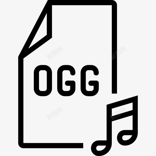 文件音频ogg图标svg_新图网 https://ixintu.com ogg 录音 文件 歌曲 音频