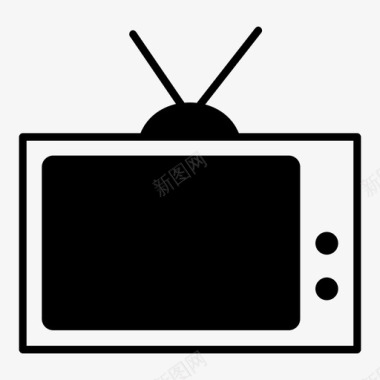 电视电子产品老式电视图标图标