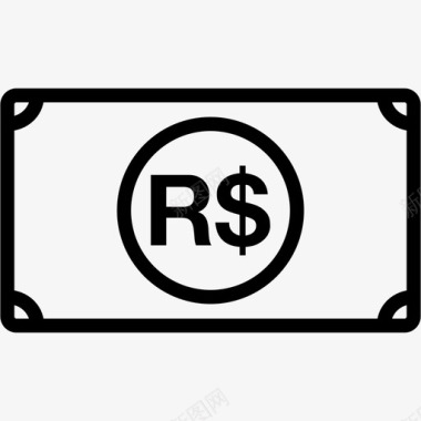 巴西雷亚尔货币雷亚尔图标图标