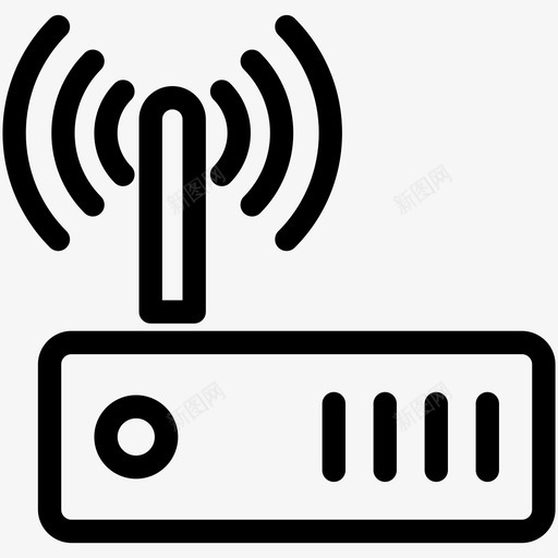 调制解调器路由器信号图标svg_新图网 https://ixintu.com wifi 信号 无线 调制解调器 路由器 通信网络