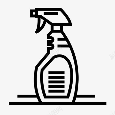 清洁喷雾喷雾瓶清洁客房图标图标