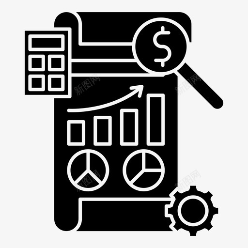 财务报告业务图表图标svg_新图网 https://ixintu.com 业务 图表 开发和创业 财务报告