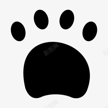 爪印动物脚印图标图标
