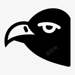 鹰喙鹰动物喙图标高清图片