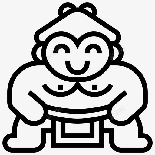 相扑日本人图标svg_新图网 https://ixintu.com 人 日本 日本符号 相扑 符号
