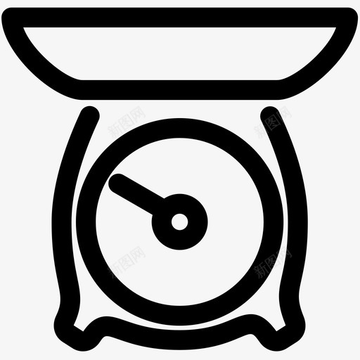 厨房秤食物尺寸图标svg_新图网 https://ixintu.com 厨房秤 家具户型轮廓 尺寸 重量 食物