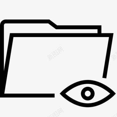文件夹眼睛文件图标图标