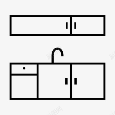水槽橱柜厨房图标图标