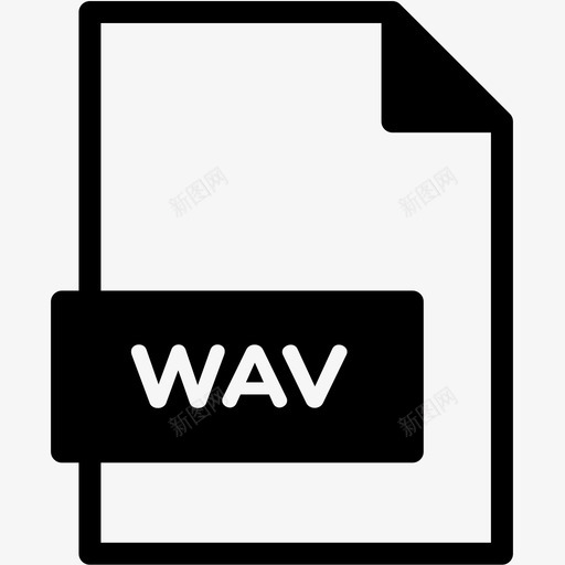 wav文件扩展名格式图标svg_新图网 https://ixintu.com wav文件 扩展名 文件格式vol2混合 格式 类型