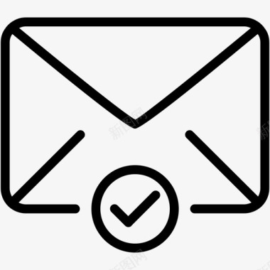 电子邮件检查信封收件箱图标图标
