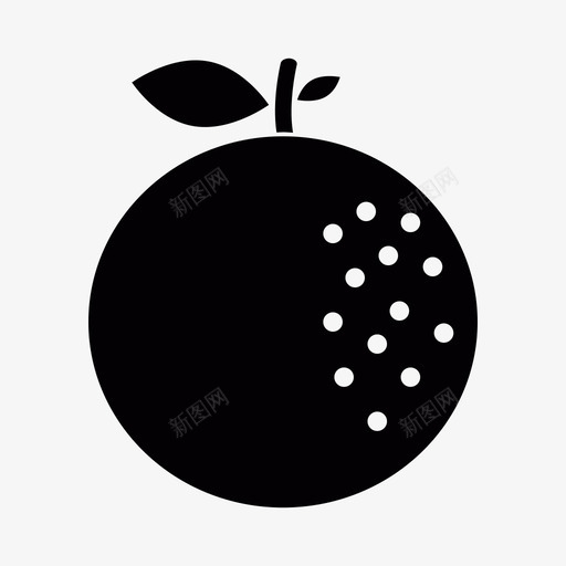 橙色黑色水果图标svg_新图网 https://ixintu.com 所有水果 橙色 水果 黑色
