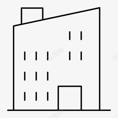 建筑公寓公司大楼图标图标