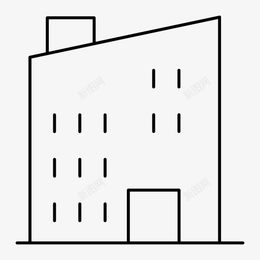 建筑公寓公司大楼图标svg_新图网 https://ixintu.com 公司大楼 公寓 办公室 建筑 房地产