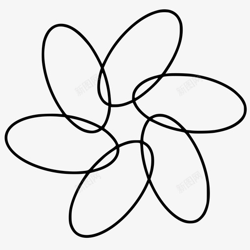 抽象圆形图案图标svg_新图网 https://ixintu.com 图案 圆形 戒指 抽象 花