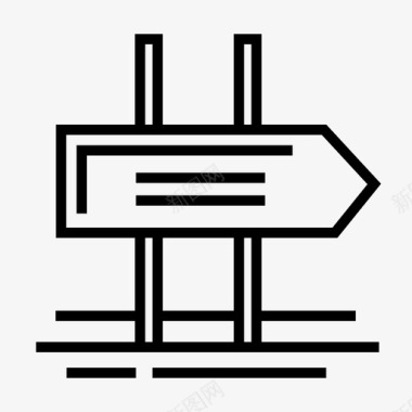 招牌方向信息板图标图标